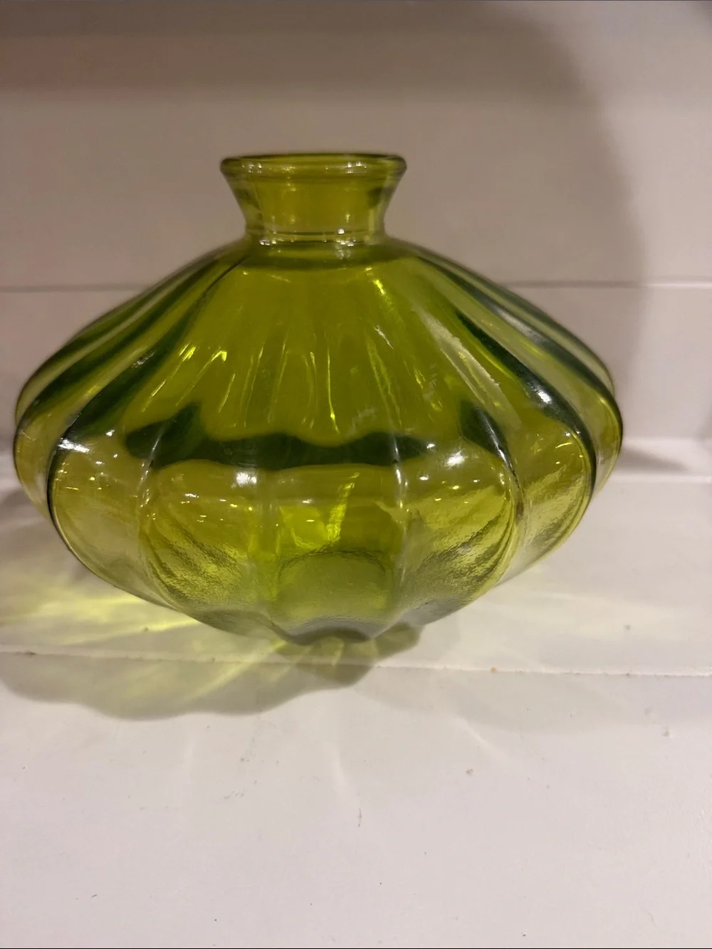Green Glass Decorative Vase - Home Accents